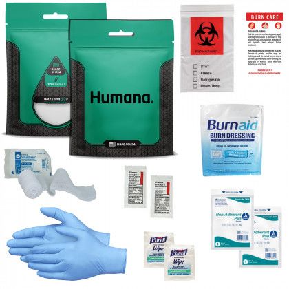 Logo Imprinted Burn First Aid Kit - Green