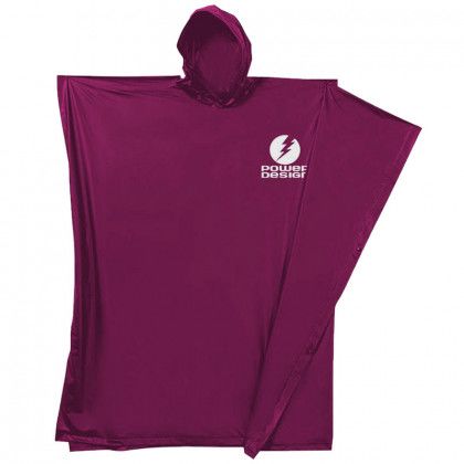 Burgundy Storm Front Logo Poncho