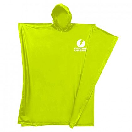 Safety Yellow Storm Front Logo Poncho
