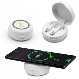 Printed Harmony Wireless Earbuds & Charging Pad