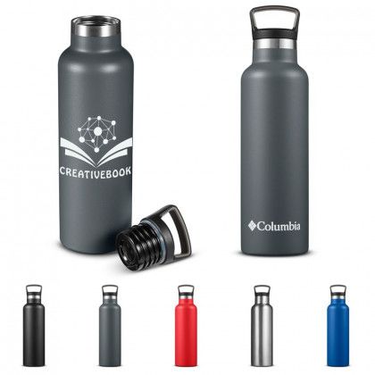 Custom Columbia 21 oz Double Wall Vacuum Bottle with Loop Top Lid