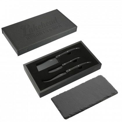 Custom Modena Black Cheese & Serving Set Custom Modena Black Cheese & Serving Set