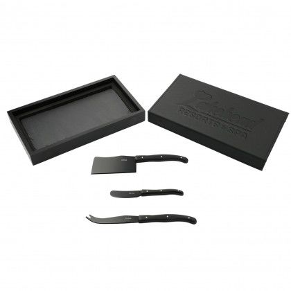 Custom Modena Black Cheese & Serving Set Contents Custom Modena Black Cheese & Serving Set Contents