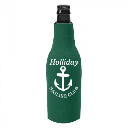 Forest Green Bottle Buddy | Personalized Bottle Koozies with Zippers