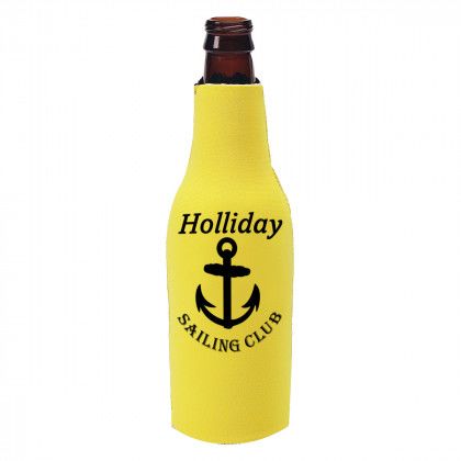 Yellow Bottle Buddy | Personalized Bottle Koozies with Zippers