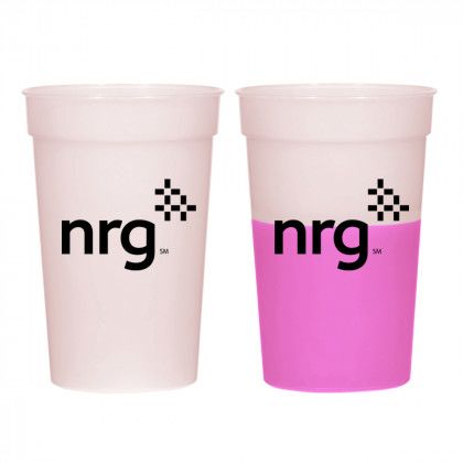 Pink Promotional Color Changing Stadium Cup-16 oz