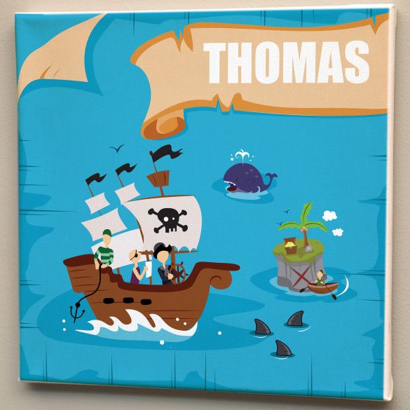 Custom Name Pirate's Map | Fun Wall Art for Kid