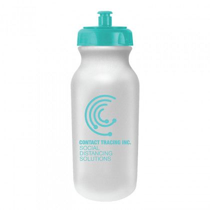 Imprinted MicroHalt Value Cycle Bottle 20 oz. Frost Teal