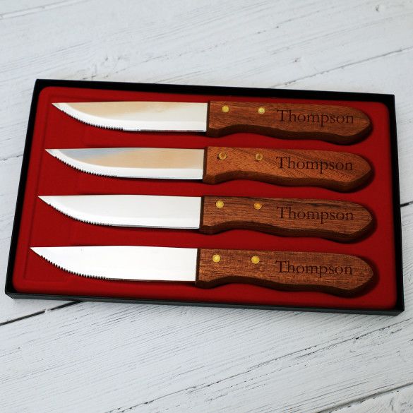 Personalized Steak Knives, Steak Knife Set, Steak Knive Box, Steak Knives  Set, Butcher Gifts, Monogrammed Steak Knives Customized Steak Gift 