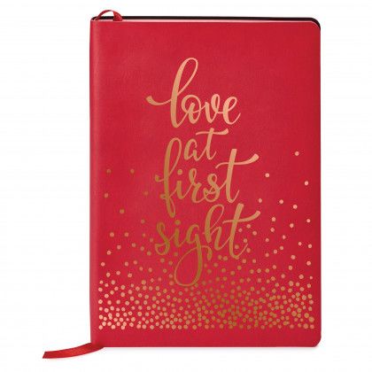 Red Custom Donald Soft Vinyl Cover Journal -Hot Stamp