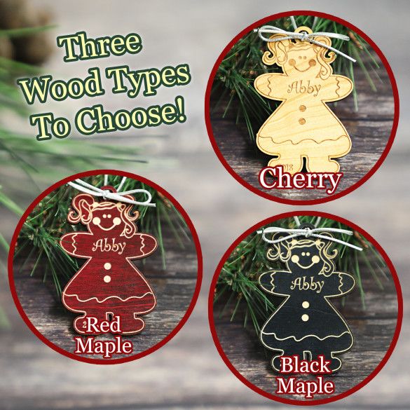 Personalized Gingerbread Girl Ornament