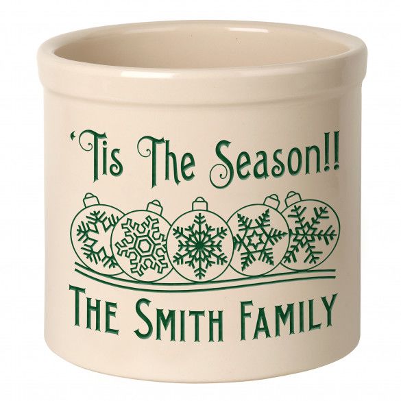 Personalized Holiday Crock For Ornaments