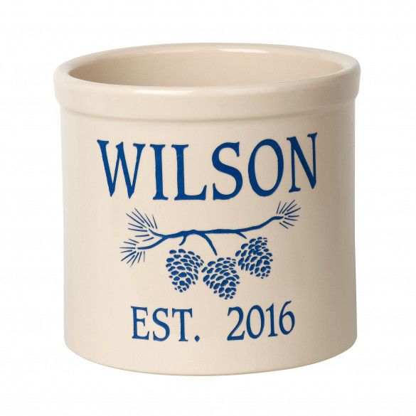 Personalized Flower Pot With Pinecones