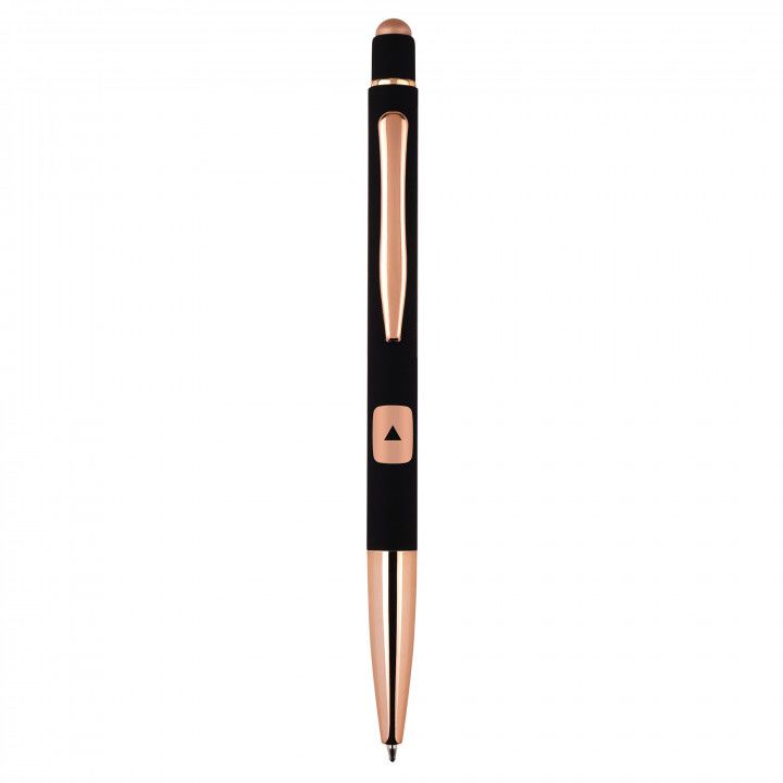 Promotional Phoenix Softy Rose Gold Metallic Pen W/ Stylus