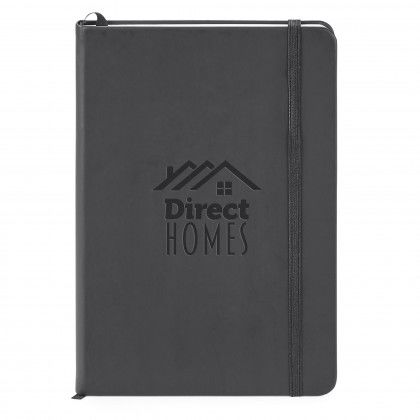 Black Custom Donald Gusset Pocket Hard Cover Journal