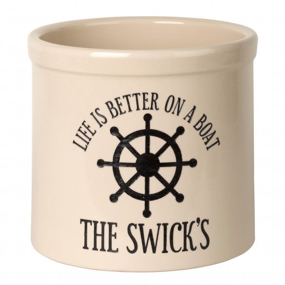 Life Is Better On A Boat Flower Pot