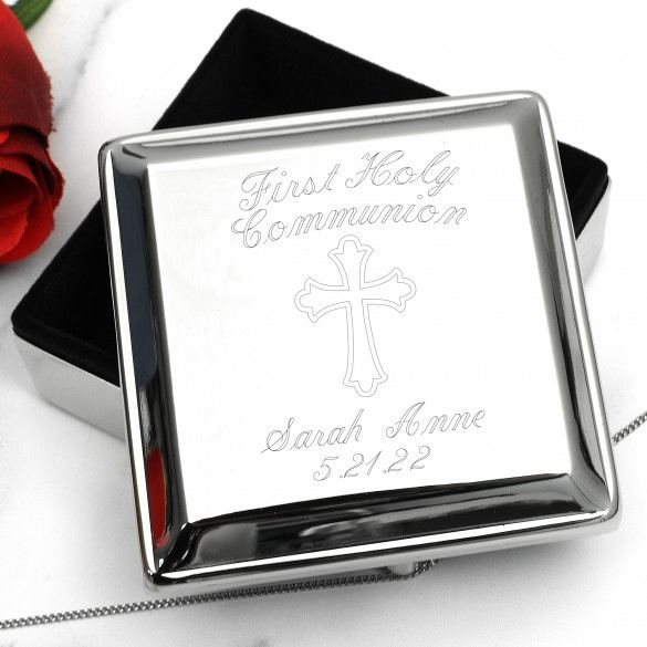 Personalized First Communion Square Keepsake Box