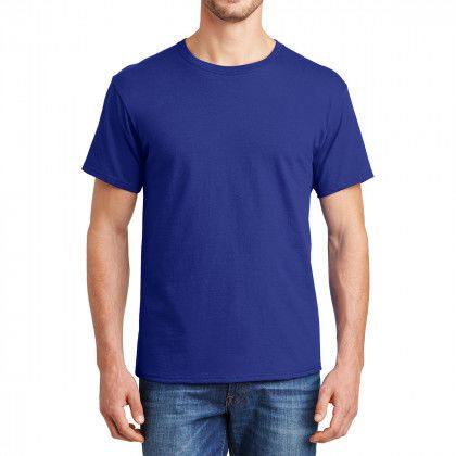 Deep Royal Custom Hanes ComfortSoft Color 100% Cotton T-Shirt