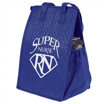 Custom Insulated Lunch Tote with Zipper Top - Royal