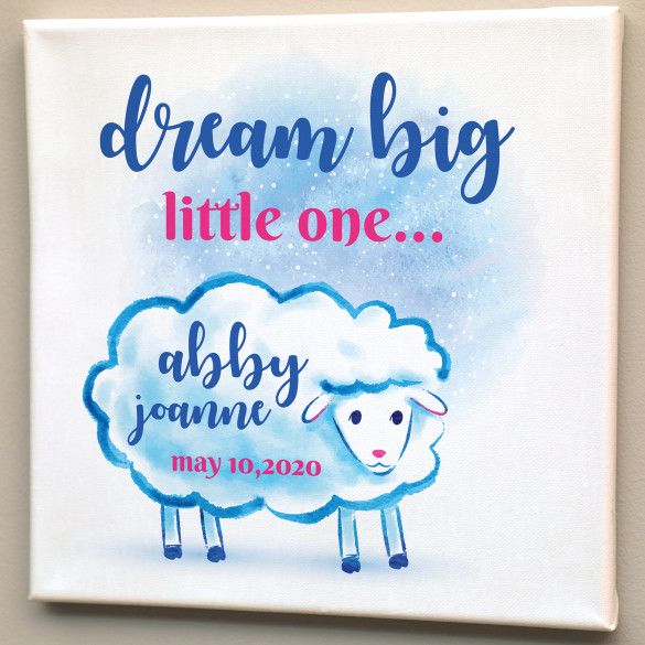 Dream Big Little One Canvas | Personalized Decor for Child