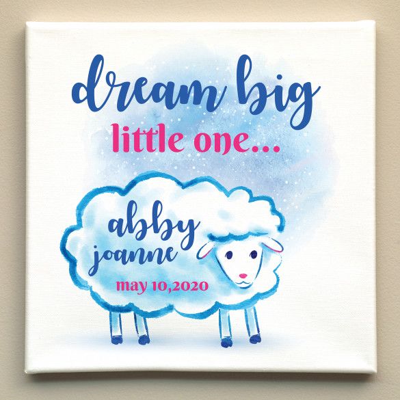 Inspirational Wall Art for Kid | Sweet Dreams Sheep Custom Decor