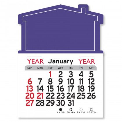 Peel-N-Stick® Calendar - House - Purple