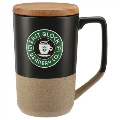 Logo Tahoe Tea & Coffee Ceramic Mug Wood - Black