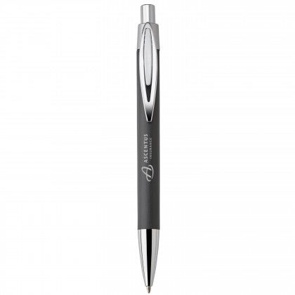 Printed Logo Asia Bamboo and Metal Eco Pen - Grey Printed Logo Asia Bamboo and Metal Eco Pen - Grey
