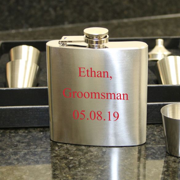 Personalized Flask Set with Color Imprint