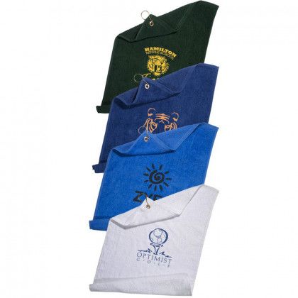 Golf Towel with Grommet and Hook Embroidered