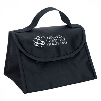 Triad Lunch Bag with Custom Imprint Black