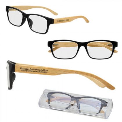 Promotional Bamboo Arm Blue Light Glasses 