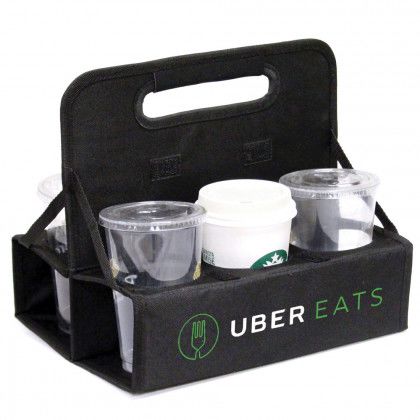 Black Reusable Cup Carrier/Cup Caddy