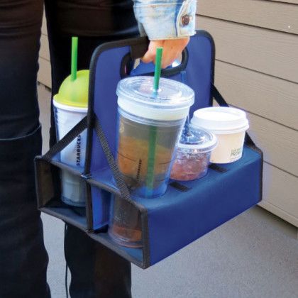 Filled Reusable Cup Carrier/Cup Caddy