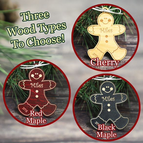 Personalized Gingerbread Man Christmas Ornament