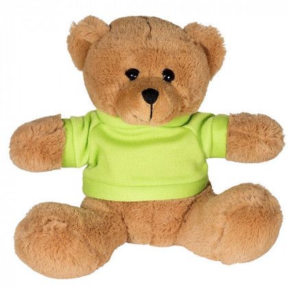 Plush Custom Stuffed Bear with T-Shirt Lime Green