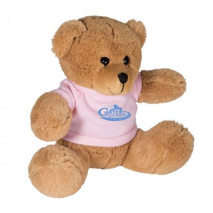 Plush Custom Stuffed Bear with T-Shirt Pink