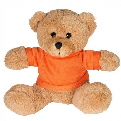 Plush Custom Stuffed Bear with T-Shirt Orange