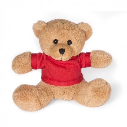 Plush Custom Stuffed Bear with T-Shirt Red