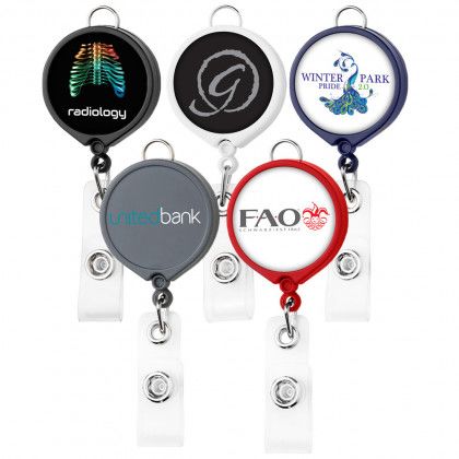 Round Badge Reel With Ring - Colors Round Badge Reel With Ring - Colors