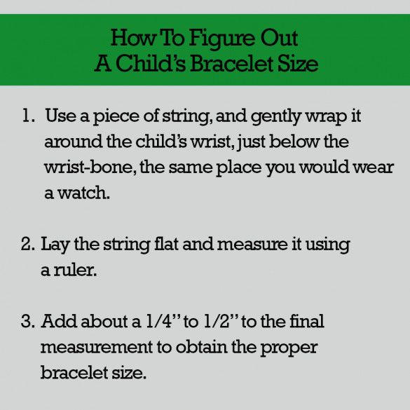 How to measure a child's bracelet