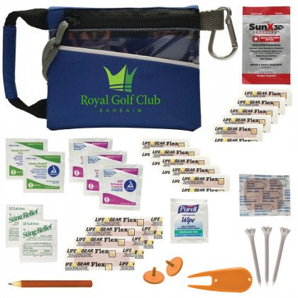 Grab N Go Company Logo Golf Kit | Branded Golf Accessories - Blue
