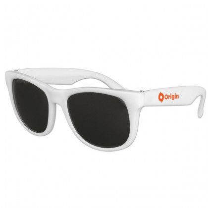 Classic Promotional Sunglasses for Kids - Imprinted with Logo White