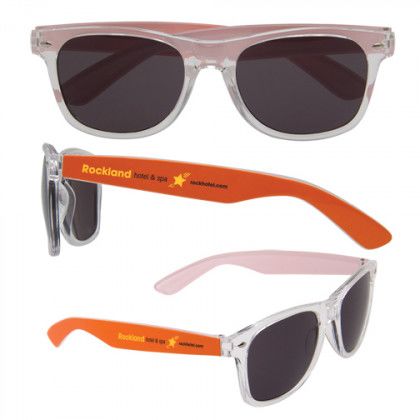 Logo Imprinted Color Arm Sunglasses - Orange