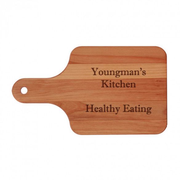 Your Own Message Engraved Alder Paddle Cutting Board