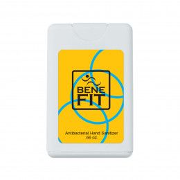 White Full Color Custom Card Shape Hand Sanitizer - 0.66 Oz