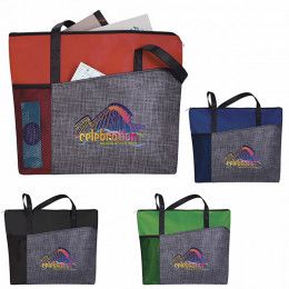 Logo Imprinted Select Pattern Non-Woven Tote - Color Options Logo Imprinted Select Pattern Non-Woven Tote - Color Options