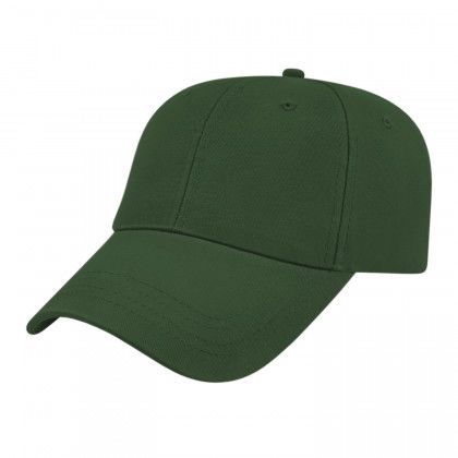 Unstructured Baseball Cap with Custom Embroidery - Dark Green