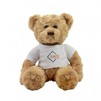 Tan Dexter Stuffed Animal with Imprinted Shirt