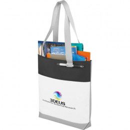 Wholesale Canvas Conference Bags | Great White Convention Tote with Logo - Black